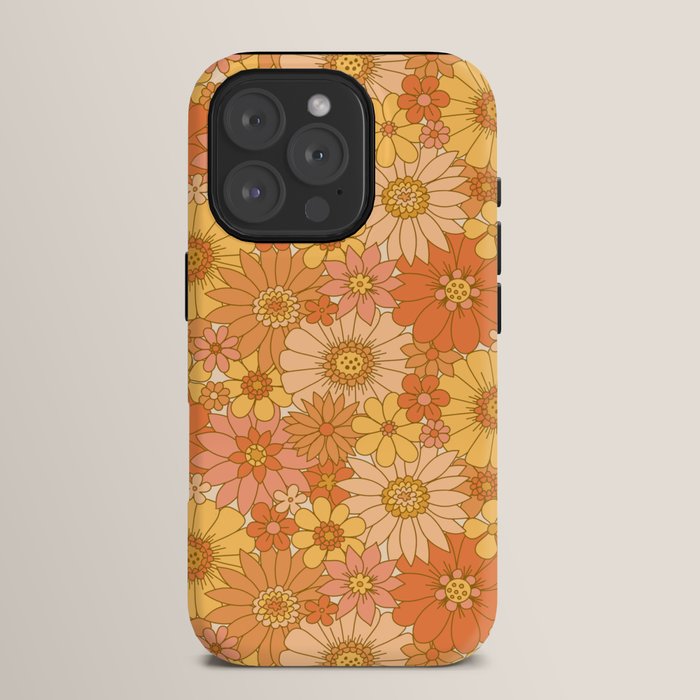 70s Retro Daisy Floral iPhone Case