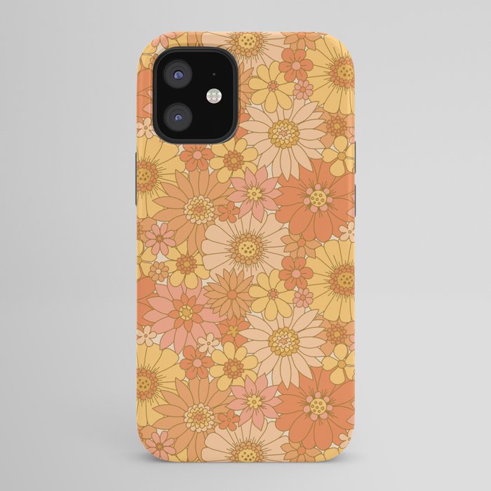 70s Retro Daisy Floral iPhone Case