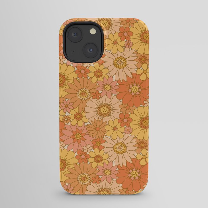 70s Retro Daisy Floral iPhone Case