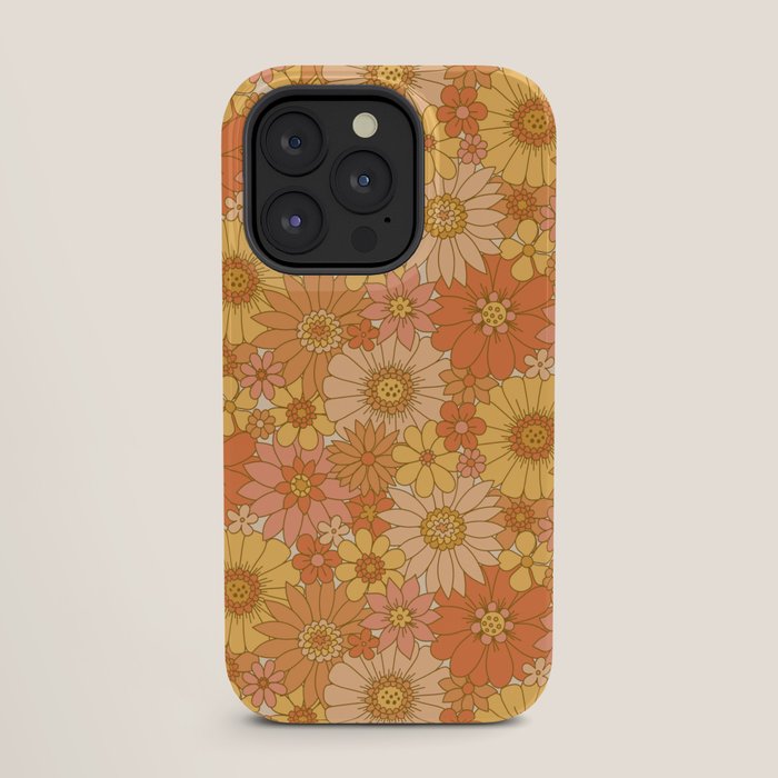 70s Retro Daisy Floral iPhone Case