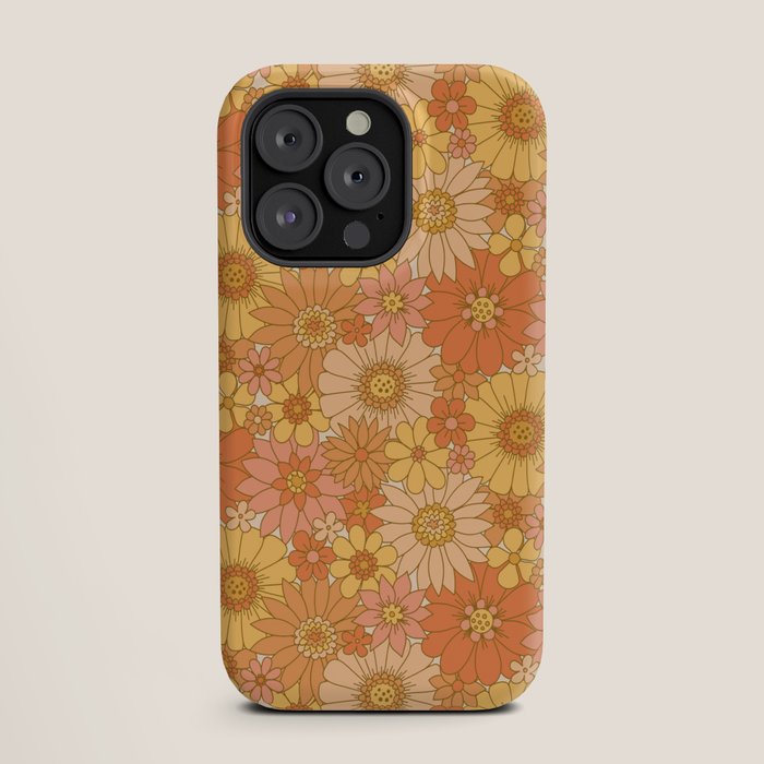 70s Retro Daisy Floral iPhone Case