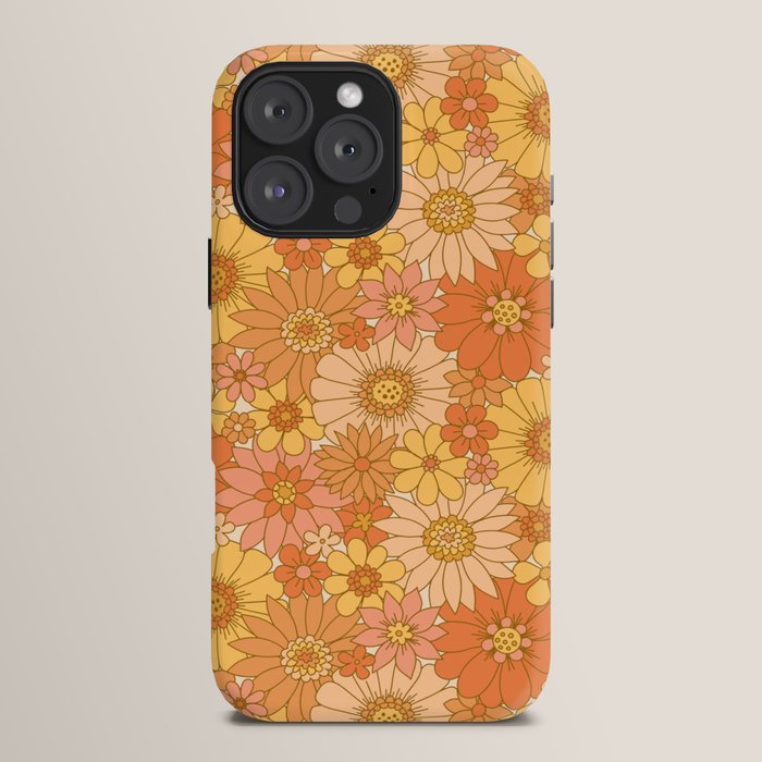 70s Retro Daisy Floral iPhone Case