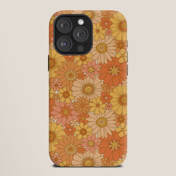 70s Retro Daisy Floral iPhone Case