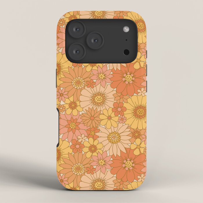 70s Retro Daisy Floral iPhone Case