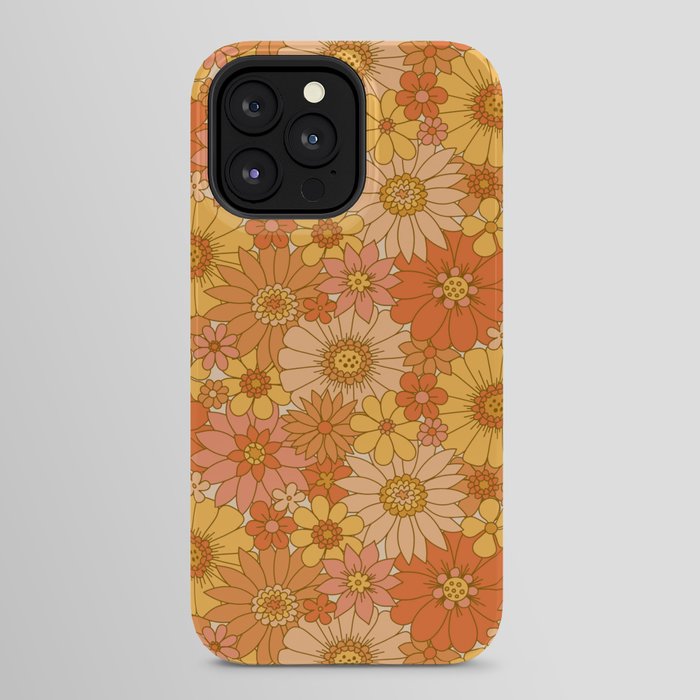 70s Retro Daisy Floral iPhone Case
