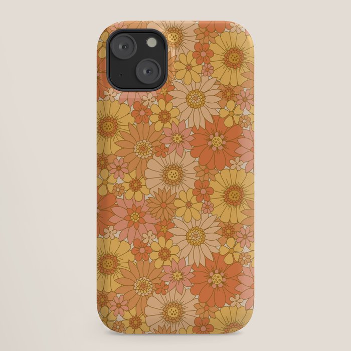 70s Retro Daisy Floral iPhone Case