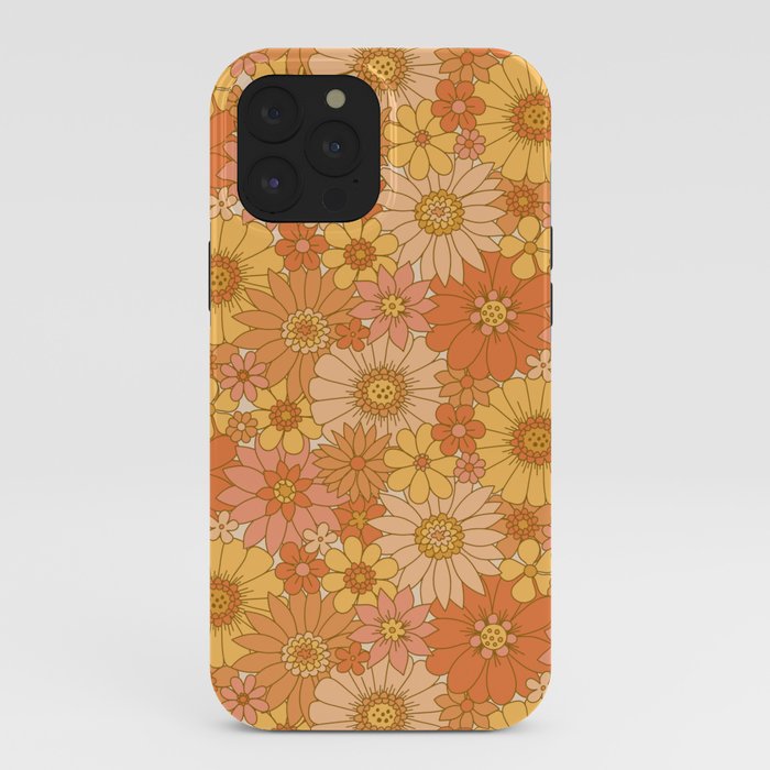 70s Retro Daisy Floral iPhone Case