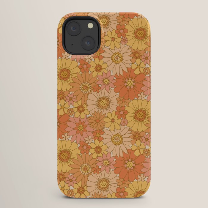 70s Retro Daisy Floral iPhone Case