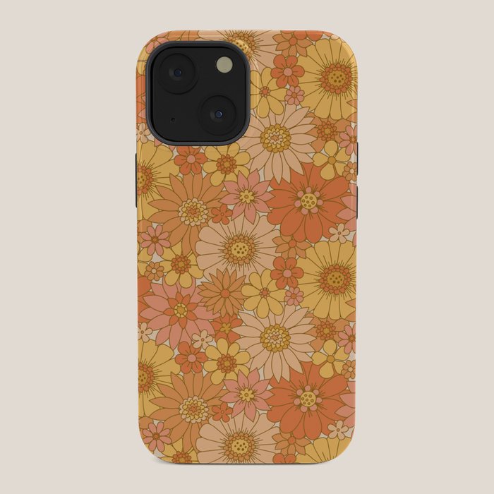 70s Retro Daisy Floral iPhone Case