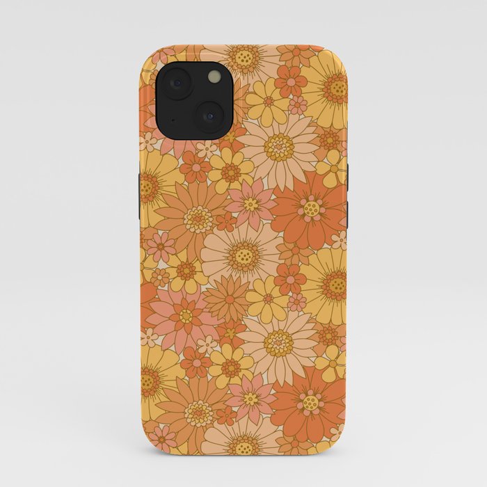 70s Retro Daisy Floral iPhone Case