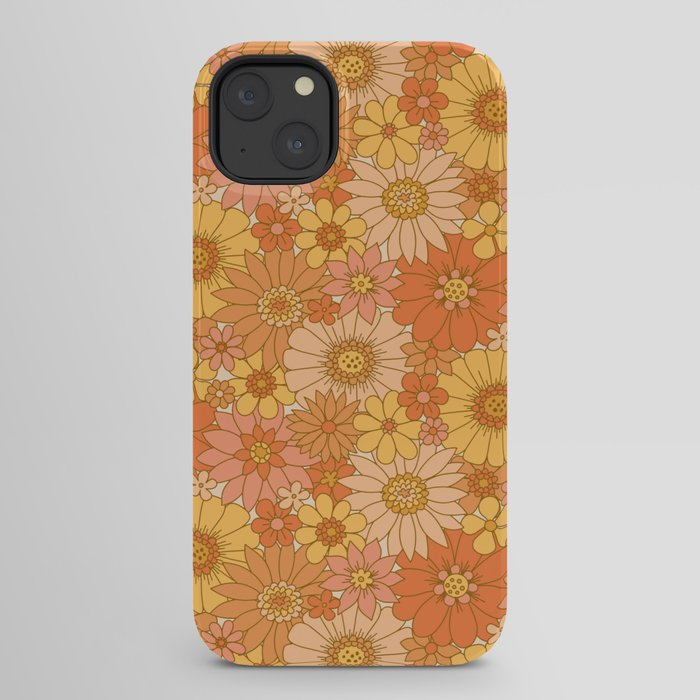 70s Retro Daisy Floral iPhone Case
