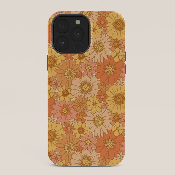 70s Retro Daisy Floral iPhone Case