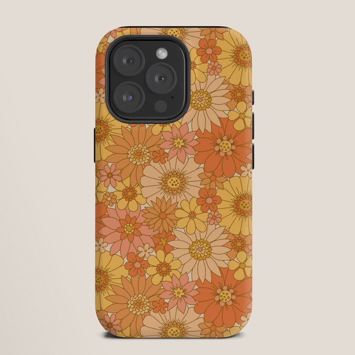 70s Retro Daisy Floral iPhone Case