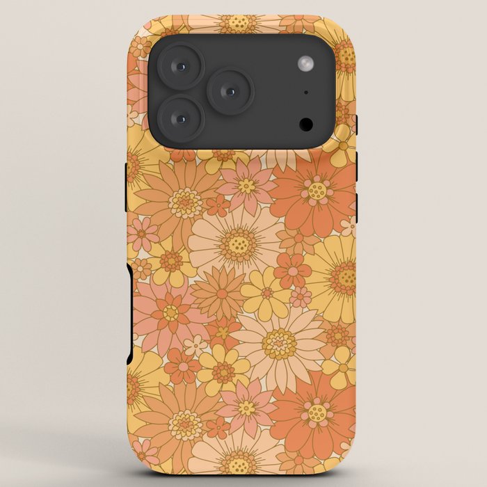 70s Retro Daisy Floral iPhone Case