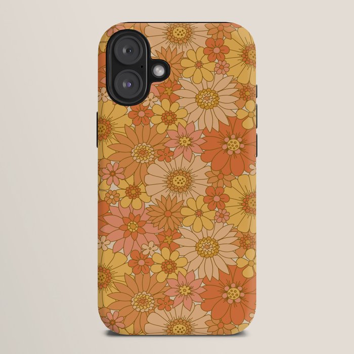 70s Retro Daisy Floral iPhone Case