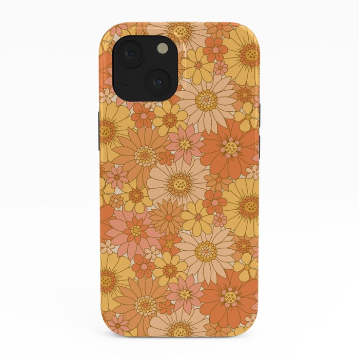 70s Retro Daisy Floral iPhone Case