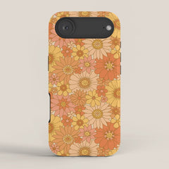 70s Retro Daisy Floral iPhone Case