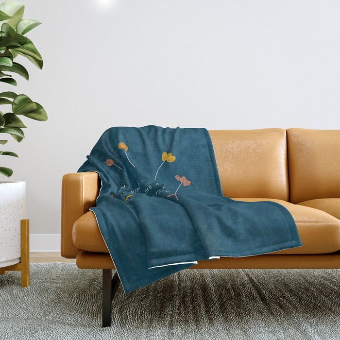 "I Am Learning To Breathe Deep Right Here In The Middle Of Everything." Throw Blanket