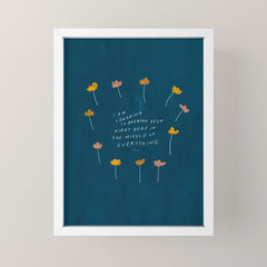 "I Am Learning To Breathe Deep Right Here In The Middle Of Everything." Mini Art Print