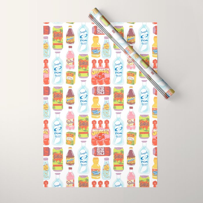 90s Drinks Wrapping Paper