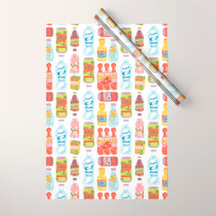 90s Drinks Wrapping Paper