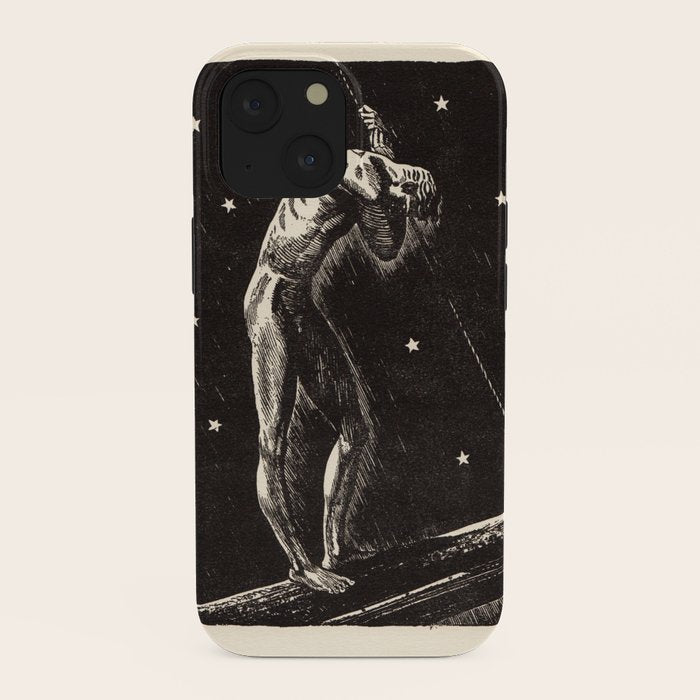 "Night" by Rockwell Kent (1919) iPhone Case
