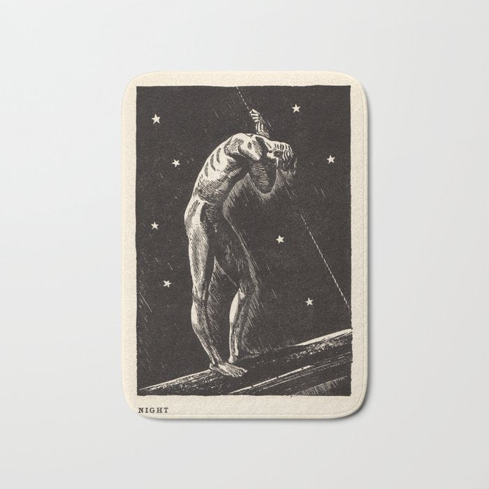 "Night" by Rockwell Kent (1919) Bath Mat