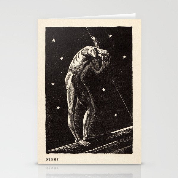 "Night" by Rockwell Kent (1919) Stationery Card