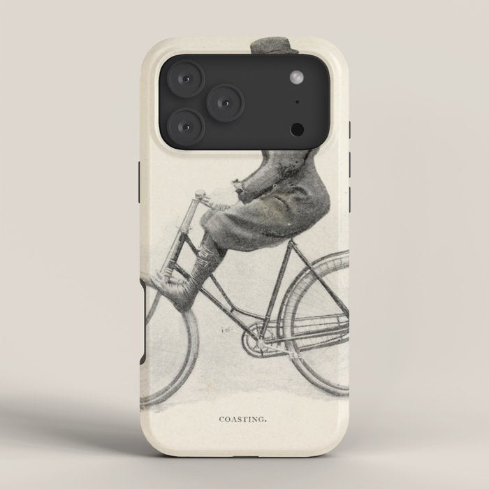"Coasting" from "Bicycling for Ladies" by Maria E. Ward, 1896 iPhone Case