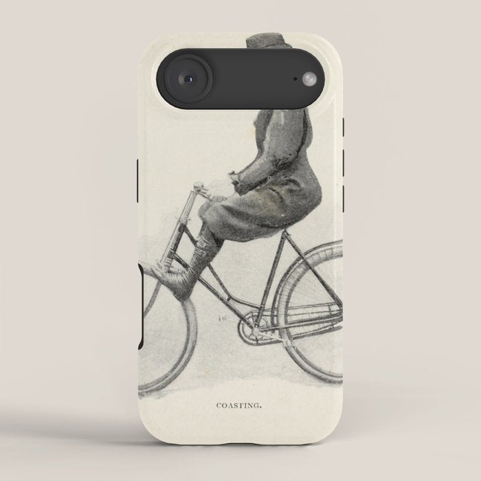 "Coasting" from "Bicycling for Ladies" by Maria E. Ward, 1896 iPhone Case