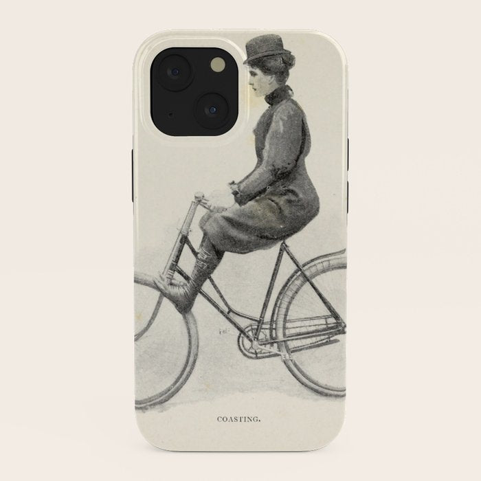 "Coasting" from "Bicycling for Ladies" by Maria E. Ward, 1896 iPhone Case