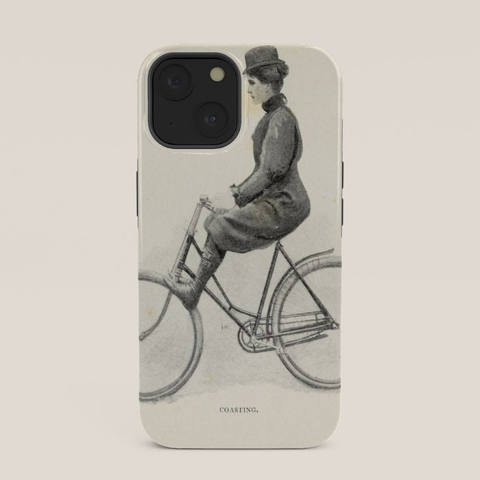 "Coasting" from "Bicycling for Ladies" by Maria E. Ward, 1896 iPhone Case