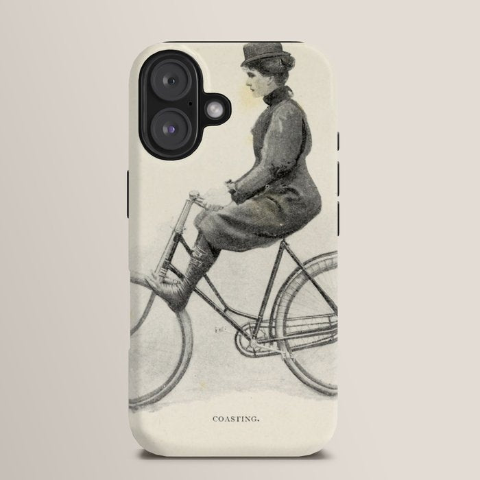 "Coasting" from "Bicycling for Ladies" by Maria E. Ward, 1896 iPhone Case