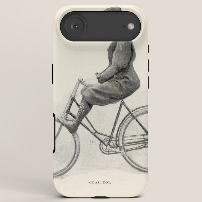 "Coasting" from "Bicycling for Ladies" by Maria E. Ward, 1896 iPhone Case