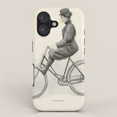 "Coasting" from "Bicycling for Ladies" by Maria E. Ward, 1896 iPhone Case