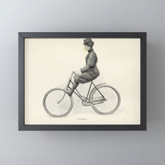 "Coasting" from "Bicycling for Ladies" by Maria E. Ward, 1896 Mini Art Print