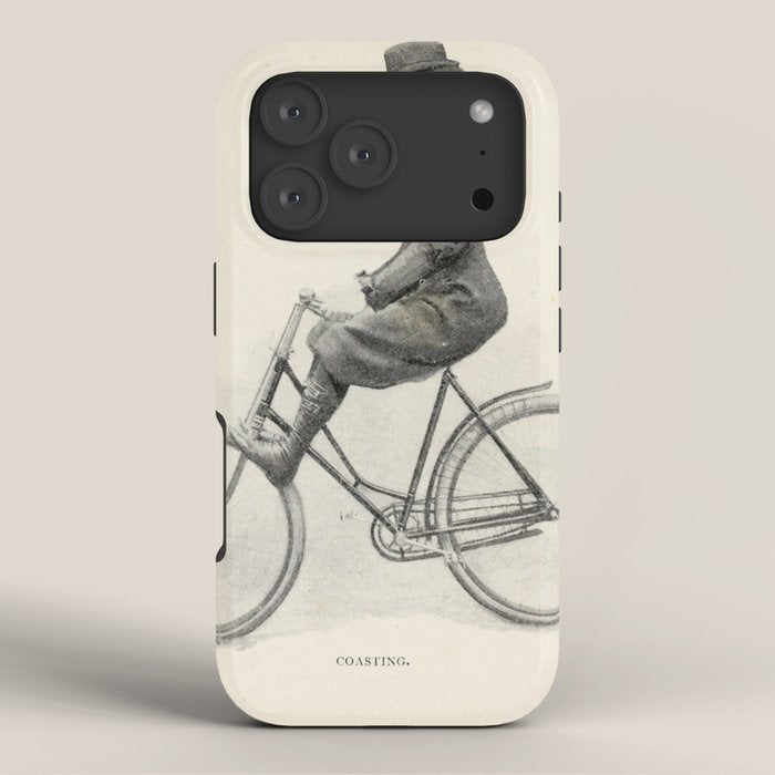 "Coasting" from "Bicycling for Ladies" by Maria E. Ward, 1896 iPhone Case