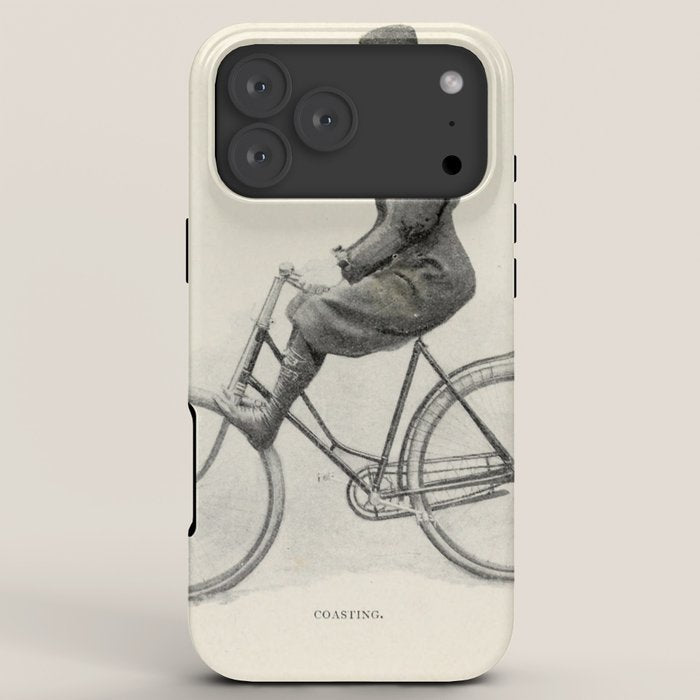 "Coasting" from "Bicycling for Ladies" by Maria E. Ward, 1896 iPhone Case