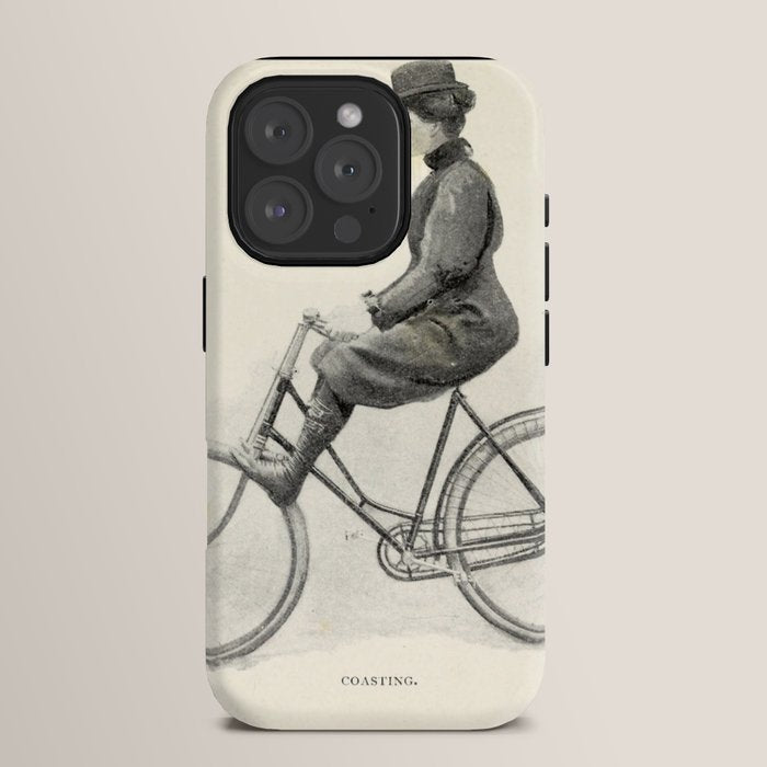 "Coasting" from "Bicycling for Ladies" by Maria E. Ward, 1896 iPhone Case