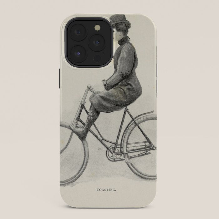 "Coasting" from "Bicycling for Ladies" by Maria E. Ward, 1896 iPhone Case