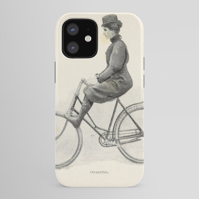 "Coasting" from "Bicycling for Ladies" by Maria E. Ward, 1896 iPhone Case