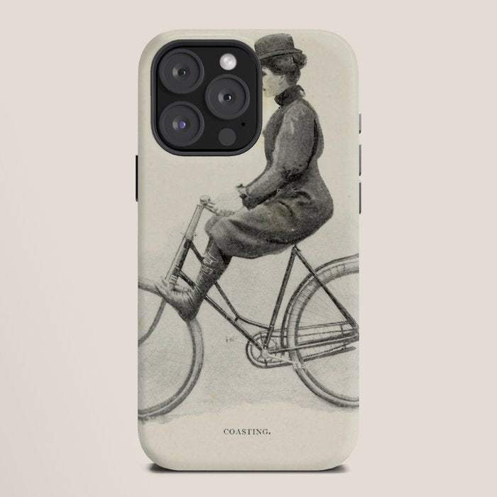 "Coasting" from "Bicycling for Ladies" by Maria E. Ward, 1896 iPhone Case