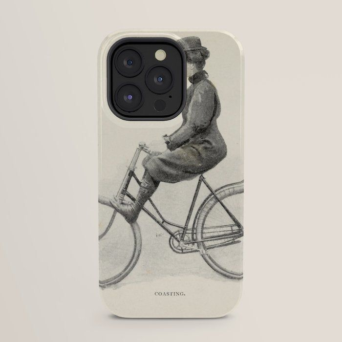 "Coasting" from "Bicycling for Ladies" by Maria E. Ward, 1896 iPhone Case
