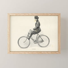 "Coasting" from "Bicycling for Ladies" by Maria E. Ward, 1896 Mini Art Print