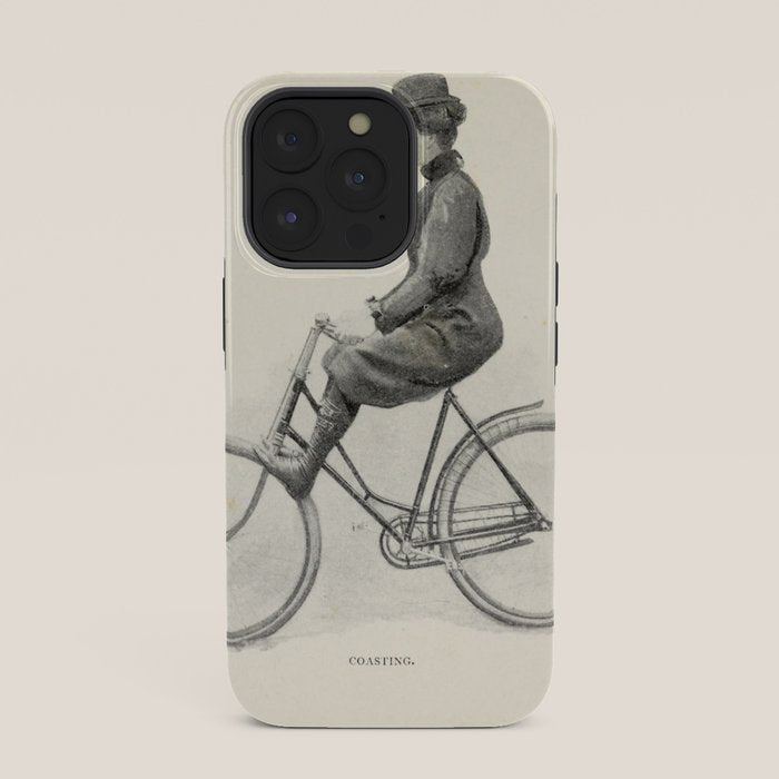 "Coasting" from "Bicycling for Ladies" by Maria E. Ward, 1896 iPhone Case