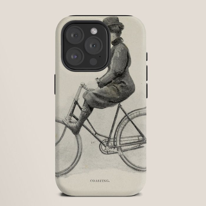 "Coasting" from "Bicycling for Ladies" by Maria E. Ward, 1896 iPhone Case