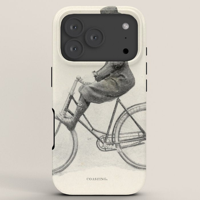 "Coasting" from "Bicycling for Ladies" by Maria E. Ward, 1896 iPhone Case