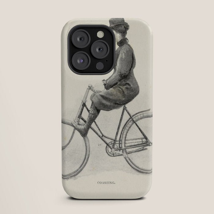 "Coasting" from "Bicycling for Ladies" by Maria E. Ward, 1896 iPhone Case