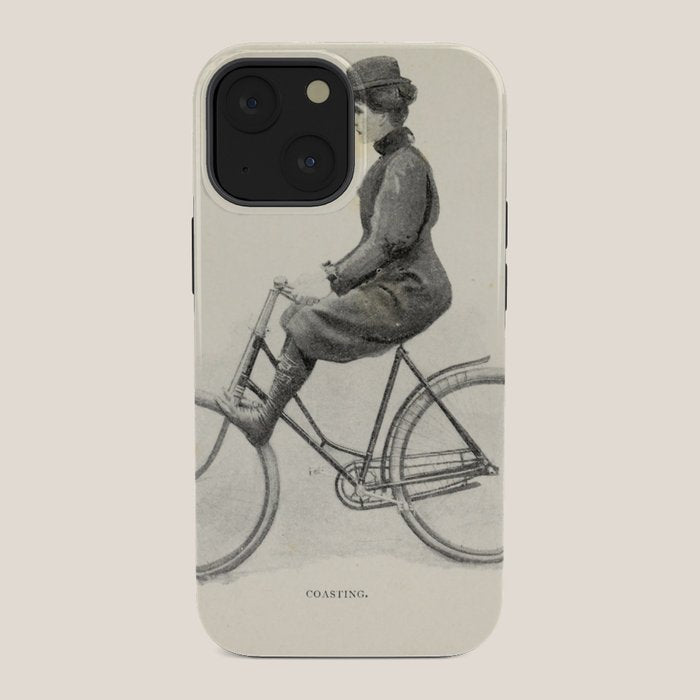"Coasting" from "Bicycling for Ladies" by Maria E. Ward, 1896 iPhone Case