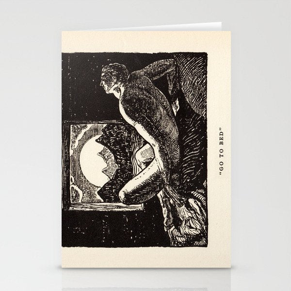 "Go to Bed" by Rockwell Kent (1919) Stationery Card